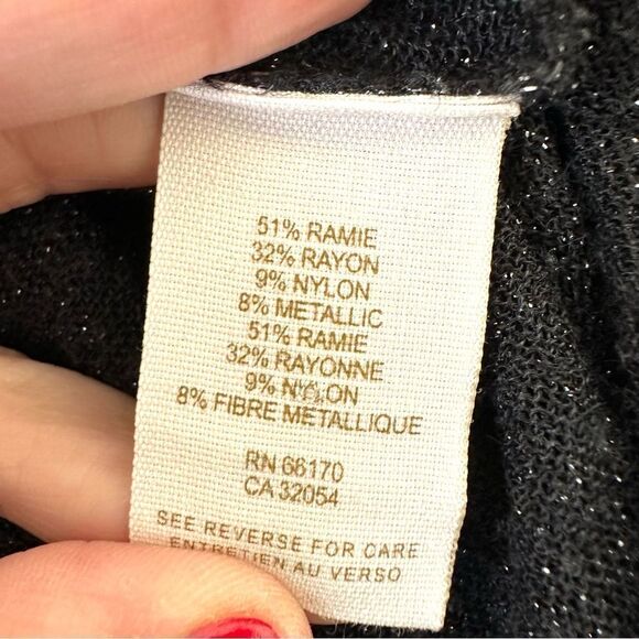 Free People black glitter button cardigan - Picture 8 of 13